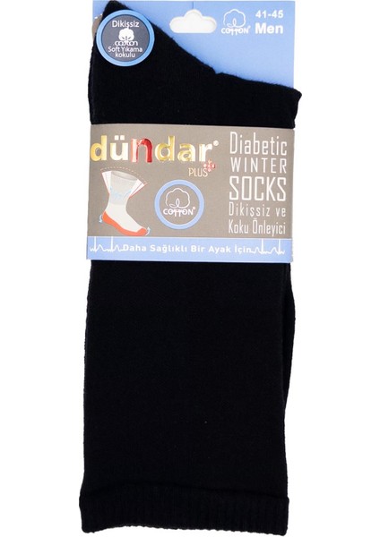 PLUS ERKEK HAVLU COTTON DİYABETİK SİYAH 12'Lİ 5053