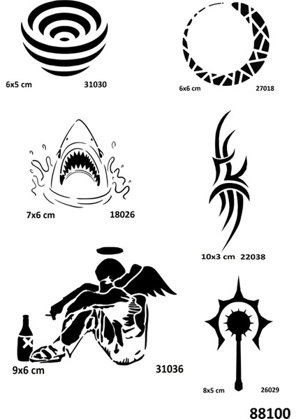 Efkar Ve Şerit Spray Tattoo Geçici Dövme Seti Dark Siyah Sprey fiyatları