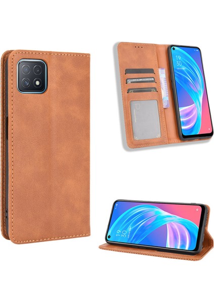 Oppo A73 5g Kart Yuvalı Deri Cüzdan Telefon Kılıfı (Yurt Dışından) fiyatları