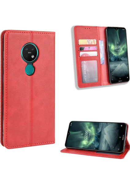 Nokia 7.2 Cüzdan Deri Flip Telefon Kılıfı (Yurt Dışından)