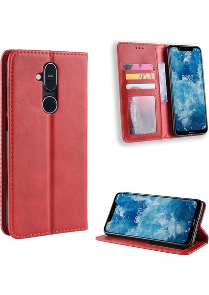 Nokia 7.1 Plus Cüzdan Deri Flip Telefon Kılıfı (Yurt Dışından)