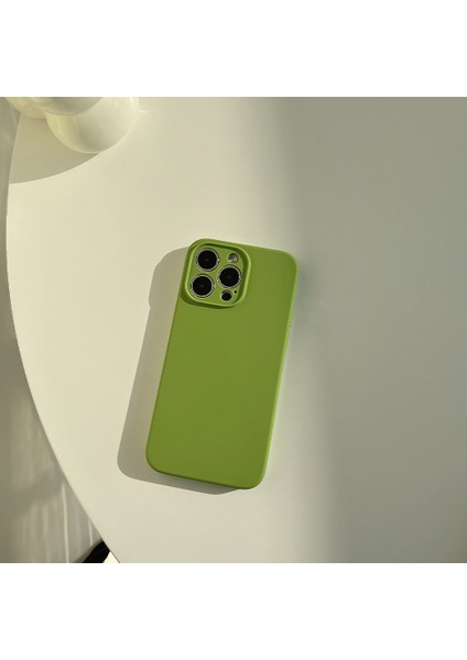 iphone 13 Düz Renk Silikon Telefon Kılıfı Kabuğu Için Telefon Kılıfı (Yurt Dışından)