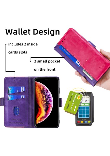 Kart Yuvası ile Iphone 13 Pro Max Deri Telefon Kılıfı Için Telefon Kılıfı (Yurt Dışından)