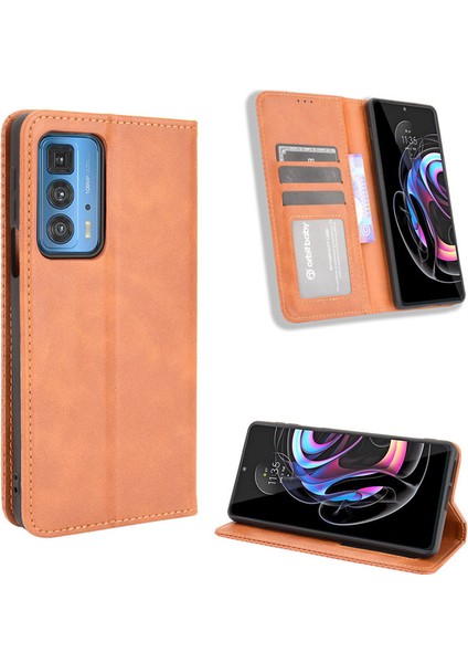 Motorola Moto Edge S Pro Cüzdan Deri Flip Telefon Kılıfı (Yurt Dışından)