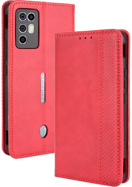 Zte Nubia Red Magic 6r Cüzdan Deri Flip Telefon Kılıfı (Yurt Dışından)