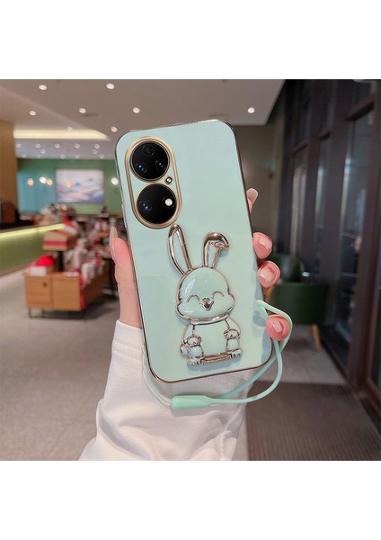 Huawei P50 Elektroliz Tavşan Telefon Kılıfı (Yurt Dışından)