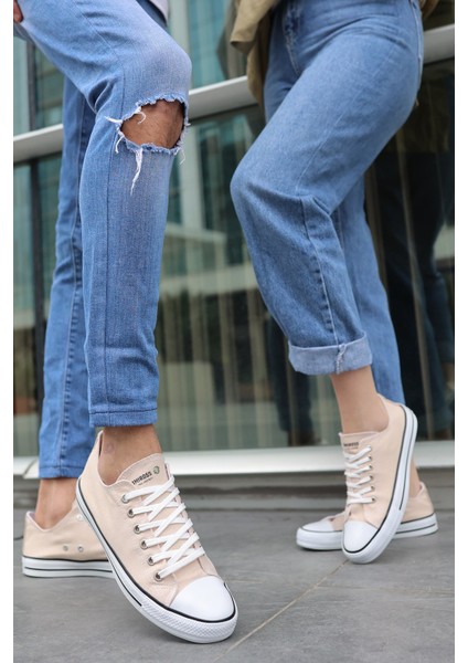 Unısex Bej Garantili Ortopedik Keten Günlük Kullanım Sneaker Ayakkabı X-STAR-7284 modelleri