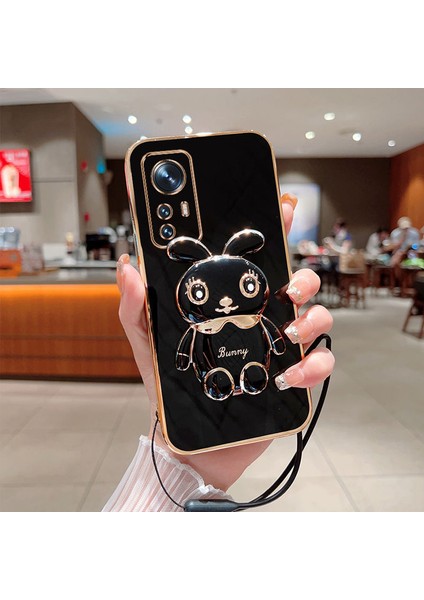 Xiaomi 12 Pro Elektroliz Tavşan Telefon Kılıfı (Yurt Dışından)