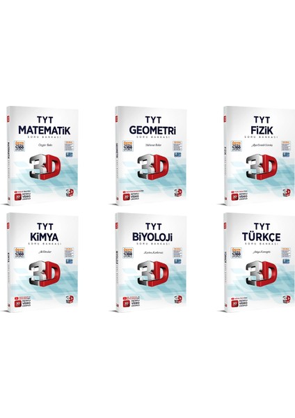 TYT Tüm Dersler Soru Bankası Seti 6 Kitap Bir Arada
