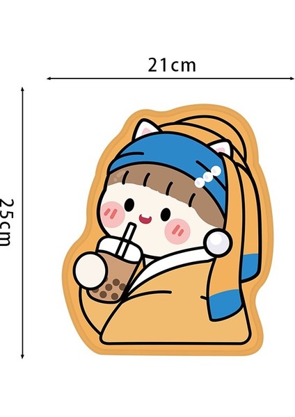 Karikatür Küçük Kaymaz Kız Sevimli Mouse Pad (Yurt Dışından)