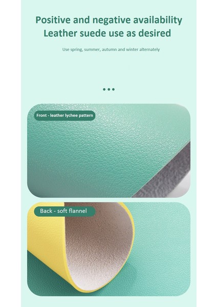 Pu Su Geçirmez Kaymaz Çift Taraflı Deri Yaratıcı Mouse Pad (Yurt Dışından) fiyatları