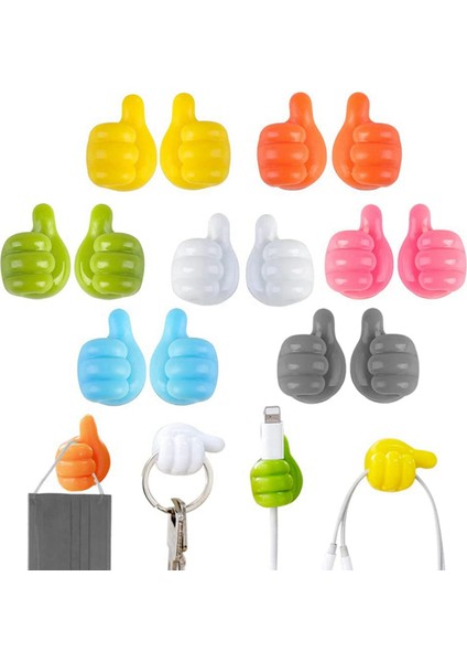 28 Adet Silikon Başparmak Duvar Kanca Kendinden Yapışkanlı Çok Fonksiyonlu Başparmak Duvar Kancası Veri Kablolarını/kulaklık Depolamak Için (Yurt Dışından) fiyatları