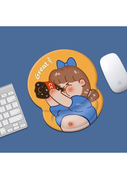 Yaratıcı Karikatür Bilek Sevimli Kalınlaşmış Kaymaz Mouse Pad (Yurt Dışından)