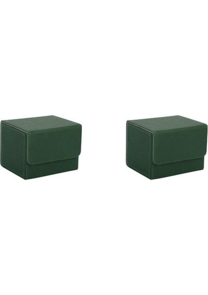 2x Kart Kutusu Yandan Yüklemeli Kart Kutusu Güverte Kılıfı Için Yugioh Kart Bağlayıcı Tutucu 100+, Yeşil (Yurt Dışından)