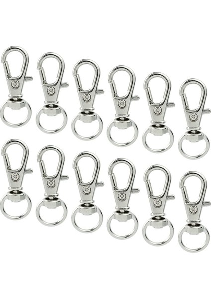 100 Adet Döner Klipsler Kordon Yapış Kanca, Metal Döner Kordon Yapış Kanca Istakoz Pençe Toka Gümüş (Yurt Dışından) modelleri