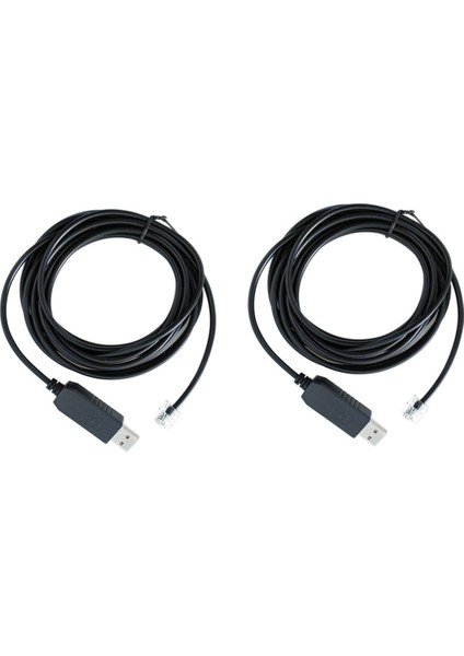 2x USB - RJ11 RJ12 6P4C Adaptör Seri Kontrol Kablosu Eqmod - El Kontrol Kablosu Için Pc Bağlantısı Bağlantısı, 1,8 M (Yurt Dışından)