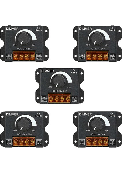 5x LED Işık Ayarlayıcı Dc 12-24 V 30A/TOPUZU Anahtarı ile Strobe Yok LED Işık Çubuğu Parlaklık Ayarlayıcı Dimmer (Yurt Dışından)
