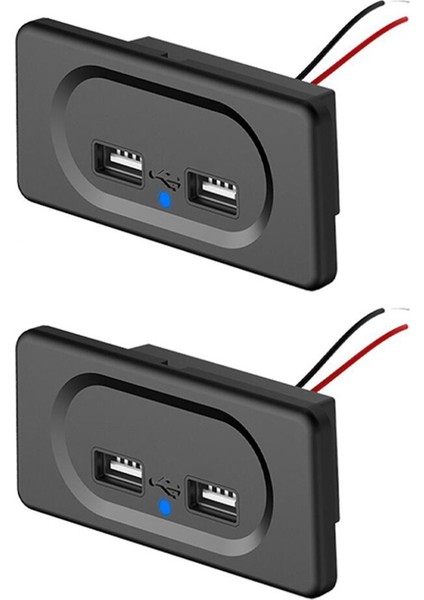 2x Araç DC5V/3.1A Çift USB Bağlantı Noktaları Şarj Soketi Modifikasyon Aksesuarları Araba Kamp Tekne Karavan Karavan (Yurt Dışından)