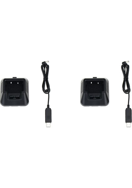 2x Walkie Talkie Pil Şarj Cihazı USB Şarj Kablosu Değiştirme Için Uv-5r Uv-5re -5r Iki Yönlü Telsiz (Yurt Dışından)