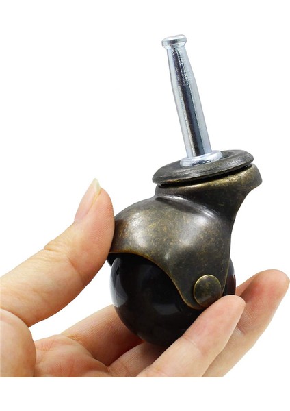 Mobilya Tekerleri Için 1.5 Inç Bilyalı Tekerlekler Tekerlekler 8 x 38MM Montaj Kök Kol Soket Ekleme Değiştirme ile 8'li Set (Yurt Dışından)