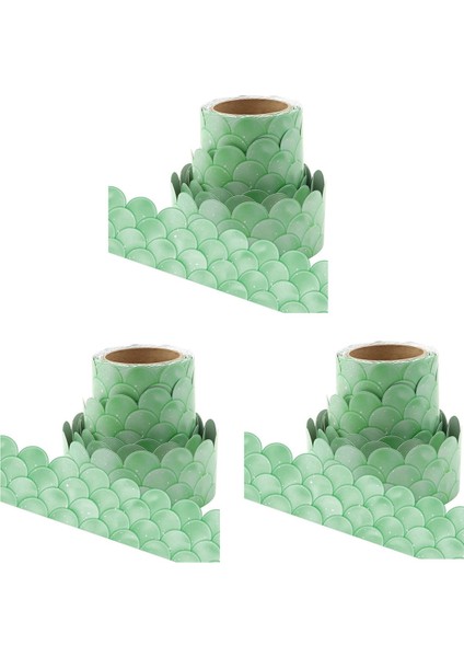 3x 20 M Ombre Yeşil Tarak Bülten Tahtası Sınırları Gökkuşağı Düz Sınırlar Sınıf Veya Ev Okul Dekorasyonu (Yurt Dışından)