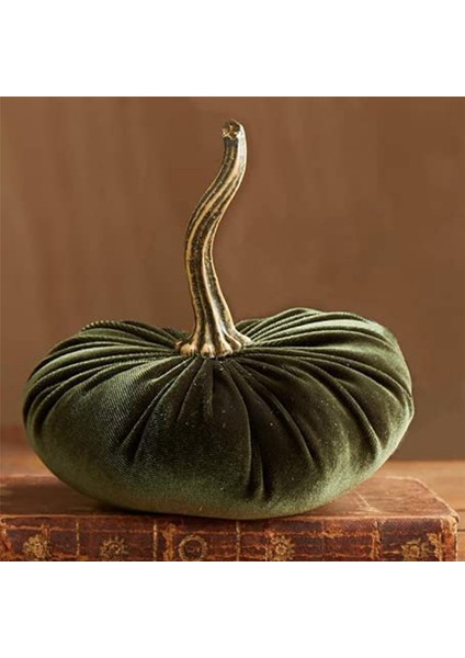 Dekorasyon Için 2x Kadife Balkabakları, El Yapımı Yapay Hasat Balkabakları, Güz Cadılar Bayramı Şükran Günü Evi (Yeşil) (Yurt Dışından) fiyatları