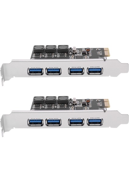 2x 4 Bağlantı Noktalı USB 3.0 Pci Express Genişletme Kartı Pcie Pci-E USB 3.0 Ana Bilgisayar Denetleyicisi 4 x Usb3.0 USB 3.0 Genişletme Kartları Ekleme (Yurt Dışından)