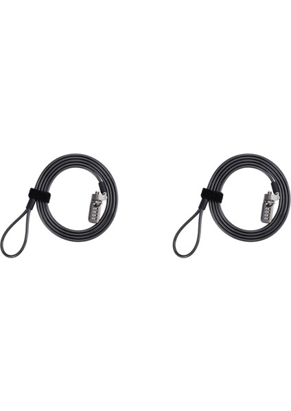 2x Güvenlik Hırsızlığa Karşı Kombinasyon Dizüstü Dizüstü Bilgisayar Kablo Kilidi 4 Haneli Şifre Kilidi (Yurt Dışından)