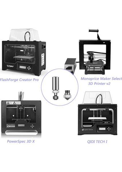 6x 0.4mm MK10 Powerspec Için Tüm Metal Hotend Kit Nozulu (Yurt Dışından) fırsatları