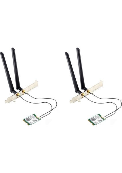2x 1730 Mbps Çift Bant Kablosuz Ac 9560 Masaüstü Kiti Bluetooth 5.0 802.11AC M.2 Cnvı 9560NGW Wifi Kartı (Yurt Dışından)