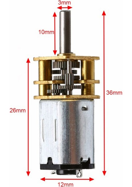 2 Adet 30 Rpm N20 Mikro Hızlı Dişli Motor Dc 6 V Redüksiyon Dişli Motorları Metal Şanzıman Tekerleği ile (Yurt Dışından) fiyatları