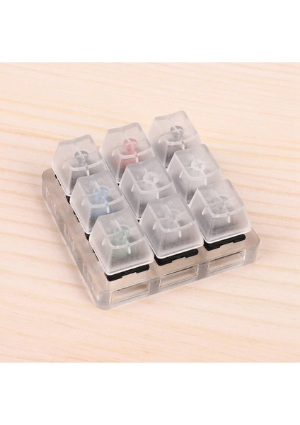 2x Akrilik Klavye Test Cihazı Cherry Mx Anahtarları Için 9 Şeffaf Plastik Klavye Tuş Örnekleyici (Yurt Dışından)