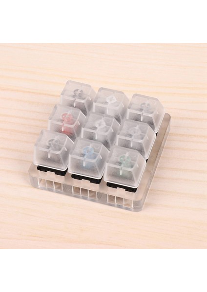 2x Akrilik Klavye Test Cihazı Cherry Mx Anahtarları Için 9 Şeffaf Plastik Klavye Tuş Örnekleyici (Yurt Dışından)