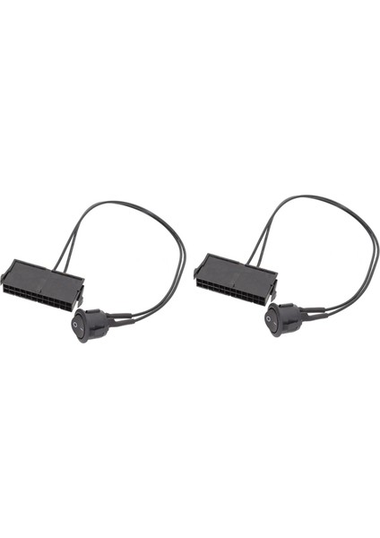 2x 24 Pin Dişi Atx Psu Güç Kaynağı Test Cihazı Başlangıç Jumper Açık Kapalı Anahtar Kablosu 18AWG 30 cm (Yurt Dışından)
