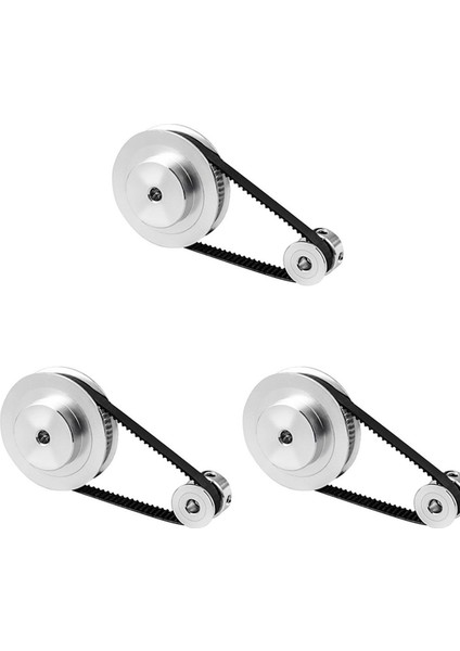 3x 2gt Senkron Tekerlek 1:3 Redüksiyon Şanzıman Kasnağı Kasnak Modeli 3D Yazıcı Için Mekanik Kayış - 200X8X8MM (Yurt Dışından)