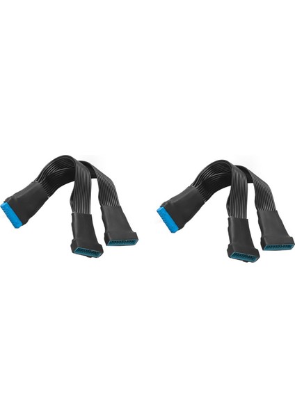 2x Anakart USB 3.0 19PIN Başlık 1to2 Uzatma Splitter 19PIN 20PIN Dahili Uzatma Başlık Adaptör Kablosu 15 cm (Yurt Dışından) fiyatları