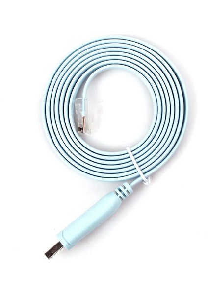 2x 1.8m Çip Usb'den RJ45'E Usb'den RS232'YE Seri RJ45 Cat5 Konsol Adaptör Kablosu (Yurt Dışından)