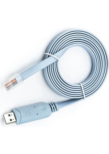 2x 1.8m Çip Usb'den RJ45'E Usb'den RS232'YE Seri RJ45 Cat5 Konsol Adaptör Kablosu (Yurt Dışından)
