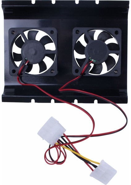 Pc Için 2x Siyah 3.5 Sata Ide Sabit Disk Sürücüsü HDD 2 Fan Soğutucu (Yurt Dışından)