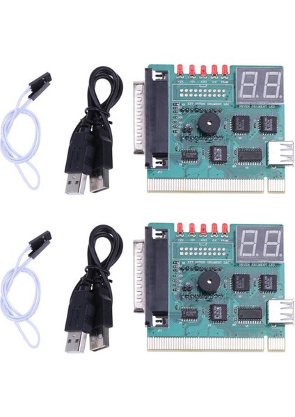 2x USB Pcı Pc Anakart Teşhis Analiz Cihazı Post Kartı ile Dizüstü Bilgisayar Testi ve Analizi Için 2 Haneli Hata Kodu Ekranı (Yurt Dışından)