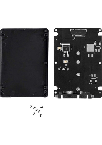3x M.2 Ngff - 2,5 Inç Sata SSD / Msata - Sata Adaptör Kartı Kutusu (Pc Adaptörü M2 + M Masaüstü Soketi Ngff Için B Tuşu) (Yurt Dışından)