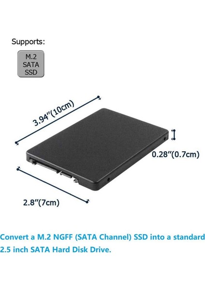 3x M.2 Ngff - 2,5 Inç Sata SSD / Msata - Sata Adaptör Kartı Kutusu (Pc Adaptörü M2 + M Masaüstü Soketi Ngff Için B Tuşu) (Yurt Dışından)
