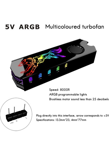 3x M2 SSD Soğutucu Soğutucu Yelek 5 V Argb M.2 2280 Katı Hal Disk Sabit Disk Radyatör Soğutma Fanı Termal Ped (Yurt Dışından)