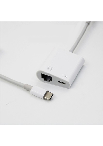 2x Tip C Otg Ethernet Adaptörü USB C RJ45 Ethernet Lan Kablolu Ağ Dönüştürücü 100 Mbs C Tipi Cep Telefonu Tablet (Yurt Dışından)