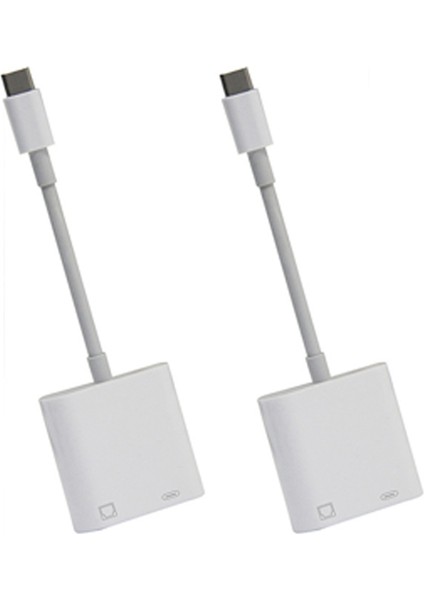 2x Tip C Otg Ethernet Adaptörü USB C RJ45 Ethernet Lan Kablolu Ağ Dönüştürücü 100 Mbs C Tipi Cep Telefonu Tablet (Yurt Dışından)