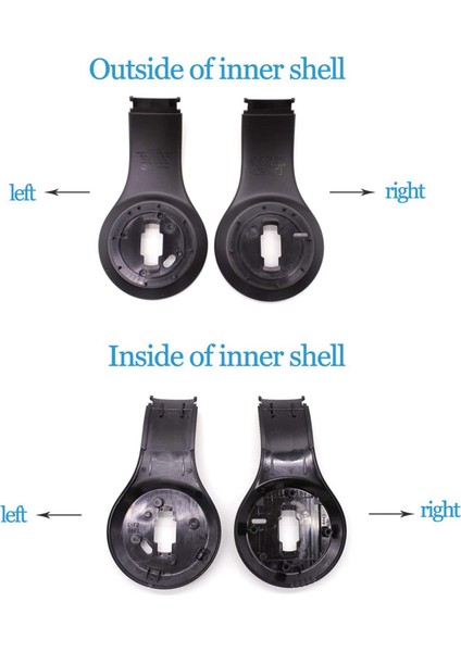 Stüdyo 3.0 Kablosuz Kulaklık Tamir Parçaları Siyah Için 2 Çift Kulaklık Iç Kabuk Değiştirme (Yurt Dışından)