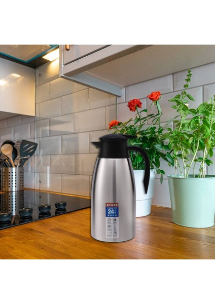 2x Gümüş 304 Paslanmaz Çelik 2l Termal Şişe Vakum Yalıtımlı Su Kabı Kahve Çay Süt Sürahisi Termal Sürahi (Yurt Dışından) fırsatları