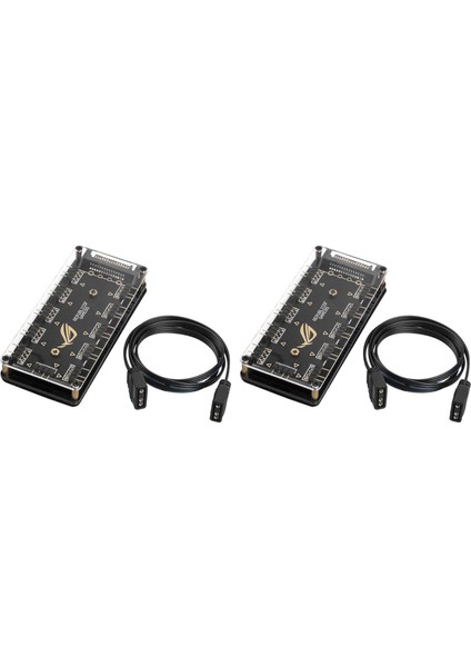 2x 5V 3pin Rgb LED Ayırıcı 10 Bağlantı Noktalı Hub, 50CM 3pin Uzatma Kablosu Ile, Çok Sayıda Rgb Için Mükemmel (Yurt Dışından)