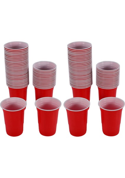 100 Adet/takım 450 ml Kırmızı Tek Kullanımlık Plastik Bardak Parti Bardağı Bar Restoran Malzemeleri (Yurt Dışından)