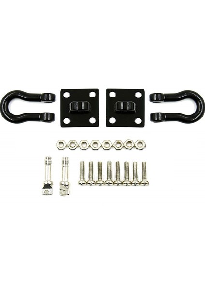 8 Adet Römork Çekme Tokası Çekme Kancaları Metal Tırmanma Römork Prangaları 1/10 Rc Araba Kamyon Tırmanma Araba (Siyah) (Yurt Dışından) modelleri
